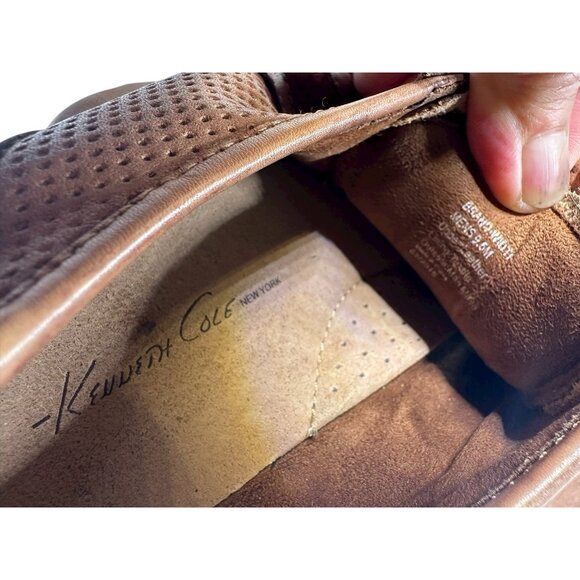 Kenneth Cole New York Size Mens Size 9.5 M Brown Leather Sneakers - Picture 9 of 9